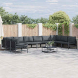 Garden Sofa Set Anthracite Steel 3379017