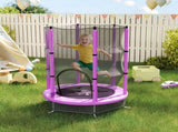 AIYAPLAY 4.6ft Toddler Trampoline w/ Safety Enclosure Net, for Indoor Outdoor Use, Ages 3-6 Years, T3398P555014