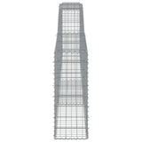 Arched Gabion Baskets 9 pcs 400x30x80/100 cm Galvanised Iron 3146860