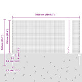 Welded Wire Fence with Post 50 x 1 m PVC-Coated Steel 3336635