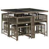 Garden Dining Set Grey, Dark Grey, Black 3211496