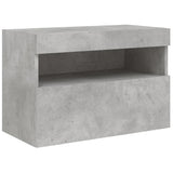 7 Piece TV Wall Cabinet Set with LED Lights Concrete Grey 3216774