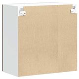 Kitchen Wall Cabinet with Glass Door Lucca Brown Oak Engineered Wood 853914