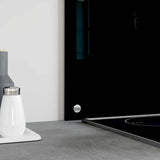 Kitchen Backsplash Black 90 x 60 cm Tempered Glass 249489