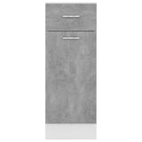 Drawer Bottom Cabinet Lyon Concrete Grey 30x46x81.5 cm Engineered Wood 801208