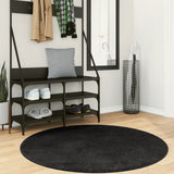 Rug HUARTE Short Pile Soft and Washable Black 120 cm 375124