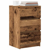 Bedside Cabinets with 3 Drawers 2 pcs Old Wood 39x35x65 cm 861352