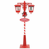 Chirstmas Street Lamp with 2 Lanterns Red 40.5 x 80 x 188 cm 42017509