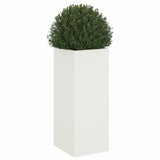 Planter White 32x29x75 cm Steel 841572