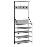 Clothes Rack with Shoe Storage Grey Sonoma 70x34x184 cm 837875