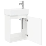 Bathroom Vanity Unit with Tap High Gloss White 889455