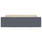 Bed Storage Drawers 2 pcs Dark Grey Engineered Wood and Velvet 833929