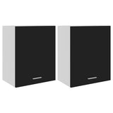 Hanging Cabinet Lyons 2 pcs Black 50x31x60 cm Engineered Wood 805079