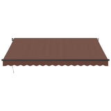 Manual Retractable Awning with LEDs Brown 400x350 cm 3215404