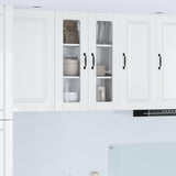 Wall Glass Cabinet PORTO High Gloss White 60 x 31 x 80 cm 885439