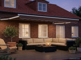 Manual Retractable Awning with LEDs Brown and White 3 x 2 m 3419195