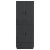 Cabinet Set 2 pcs Black Engineered Wood 3416773