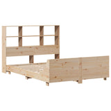 Bed Frame without Mattress 150x200 cm King Size Solid Wood Pine 3323686