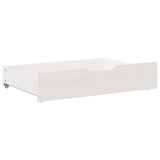 ZNTS Under-Bed Drawers 2 pcs White 80x55x17 cm Solid Wood Pine 850930