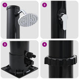Outdoor Solar shower Black 217 cm PVC and Aluminium 42003411