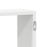 Wall Cube Shelf 5 Compartments White Engineered Wood 859995