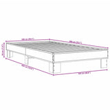 Bed Frame without Mattress Grey Sonoma 100x200 cm 845870