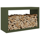 Firewood Rack Green 100x40x60 cm Steel 850985
