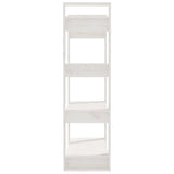 Book Cabinet/Room Divider White 80x35x125 cm Solid Wood Pine 813905
