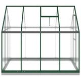 Greenhouse with Base Frame Green 224x169x202 cm Aluminium 3266324