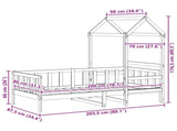 Day Bed Set 2 pcs Wax Brown Solid Pine Wood 3422707