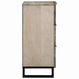 Sideboards 2 pcs White 60 x 33.5 x 75 cm Solid mango wood 3310046
