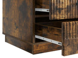 Bedside Cabinet Smoked Oak 43 x 41 x 63.5 cm Engineered Wood 895250