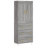 Highboard Grey Sonoma 69.5x34x180 cm Engineered Wood 3199743