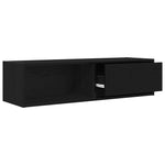 ZNTS TV Cabinet Black Oak 100x31x25.5 cm Engineered Wood 861474