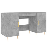 Desk Concrete Grey 140x50x75 cm Engineered Wood 829536