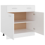 Drawer Bottom Cabinet Lyon White 80x46x81.5 cm Engineered Wood 801236