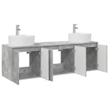 Bathroom Cabinet Set 3 pcs Concrete Grey 49.5 x 44.5 x 65 cm 3405670