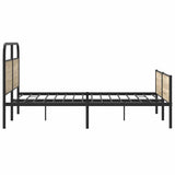 Metal Bed Frame without Mattress Smoked Oak 180x200 cm Super King 3318674