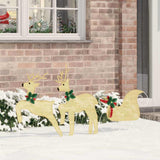 LED Reindeers 3 pcs Warm White Fabric 42012984