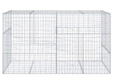 Gabion Basket with Cover 200x100x150 cm Galvanised Iron 3295214