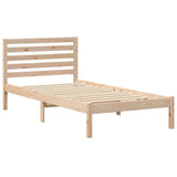 Bed Frame with Headboard Brown 80 x 200 cm Solid Pine Wood 872260