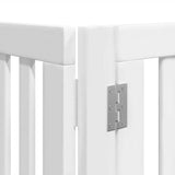Dog Gate with Door Foldable 12 Panels White 960 cm Poplar Wood 3155676