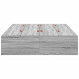 Storage Bed Frame Grey Sonoma 120 x 200 cm Engineered Wood 3335370