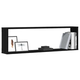 Wall Cube Shelves 4 pcs Black Oak 100x15x30 cm Engineered Wood 862059