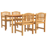 5 Piece Garden Dining Set Solid Wood Teak 3157931