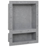 Shower Niche with 2 Compartments Matt Grey 41x51x10 cm 151395