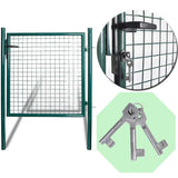 Single Door Fence Gate 100x100 cm Powder-Coated Steel 142030