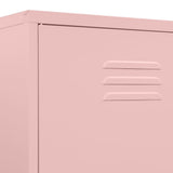 Wardrobe Pink 90x50x180 cm Steel 336247