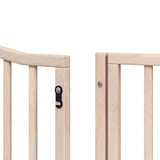 Dog Gate with Door Foldable 8 Panels 640 cm Poplar Wood 3155614