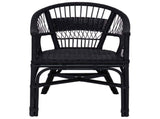 Stacking Chair Rattan Black 60 x 60 x 81 cm 42033213